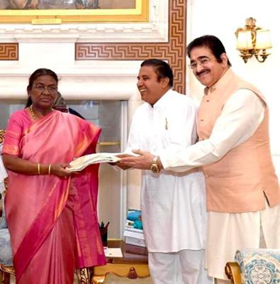 President Murmu Receives First Copy Of Biographical Film MAHA MAHIM DIDIJI