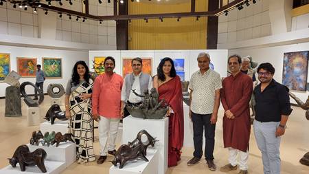 METAL CANVAS STONE An Art Exhibition By 4 Renowned Artists In Jehangir Art Gallery